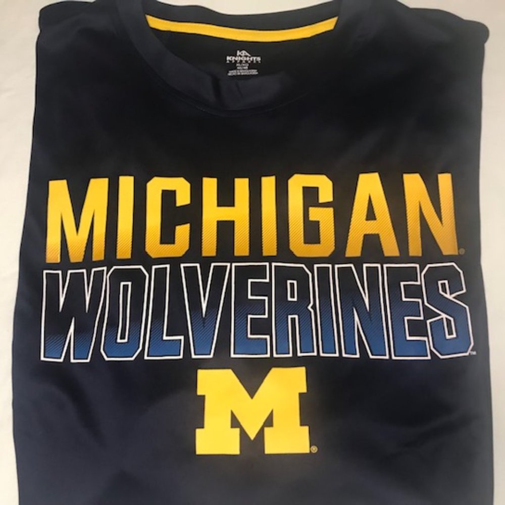 Classic Michigan Wolverines Shirt Men's XL 46/48 Long Sleeve Knights Apparel